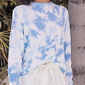Anthropologie FATE tie dye destructed sweater